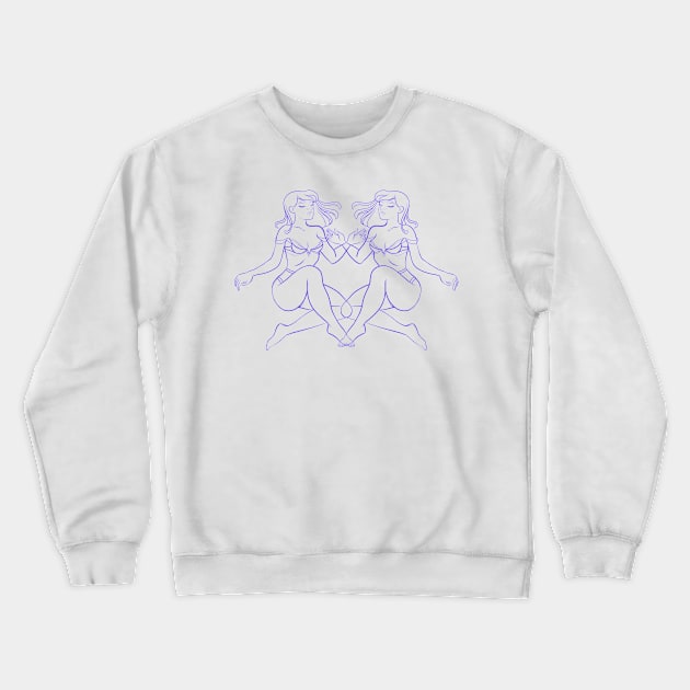 Silhouette VI (Violet) Crewneck Sweatshirt by NatKlekot